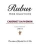 RUBUS CABERNET SAUVIGNON 750ml